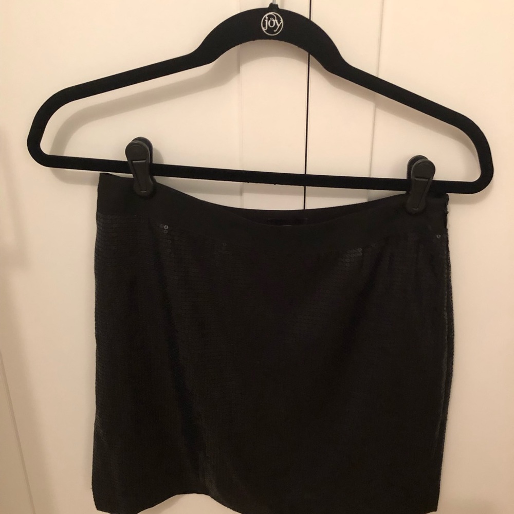 Banana Republic Black Sequin Mini-skirt